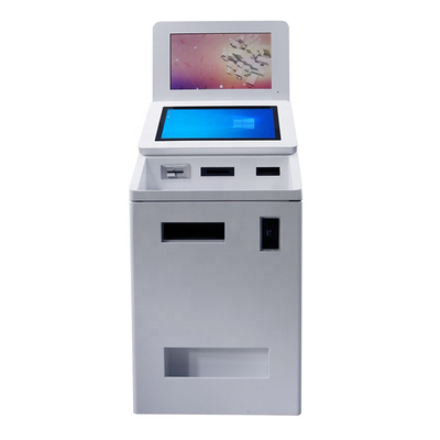 Doppelscanner-Kartenleser Cash des bildumfang-QR und Münzen-zugeführte Selbstservice-Zahlung ATM-Kiosk-Maschine