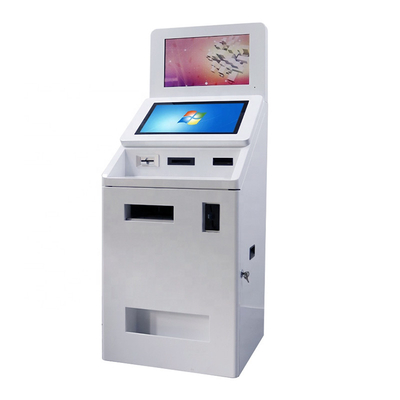Doppelscanner-Kartenleser Cash des bildumfang-QR und Münzen-zugeführte Selbstservice-Zahlung ATM-Kiosk-Maschine