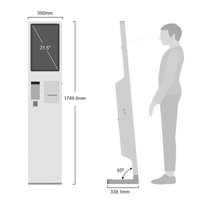 Kiosk der 22 Zoll-Touch Screen Selbsteinrichtungsbargeldlosen zahlung für Restaurant