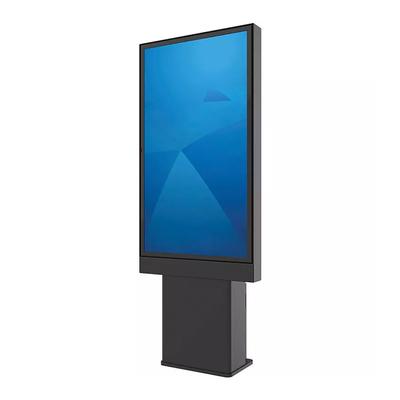 Boden, der wasserdichten 55 Zoll-Touch Screen Kiosk für Werbung steht