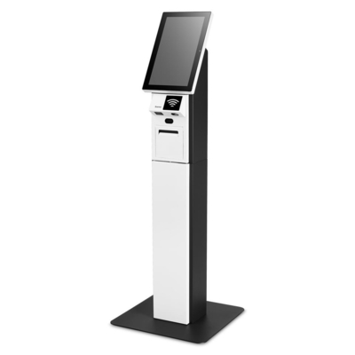 Die Kiosk-Selbsteinrichtung überprüfen heraus Kiosk auf Supermarkt-Kleinzahlungs-Terminalkiosk-Noten-Geröll