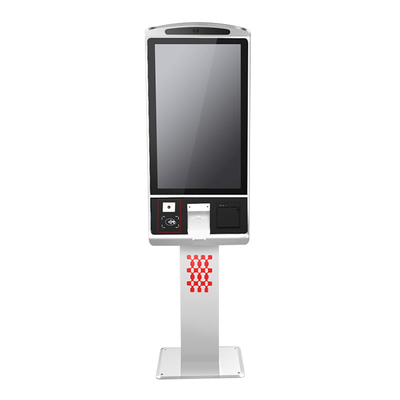 32 Zoll Touchscreen Zahlungsautomaten Kiosk mit thermischem Drucker und Qr-Code-Scanner