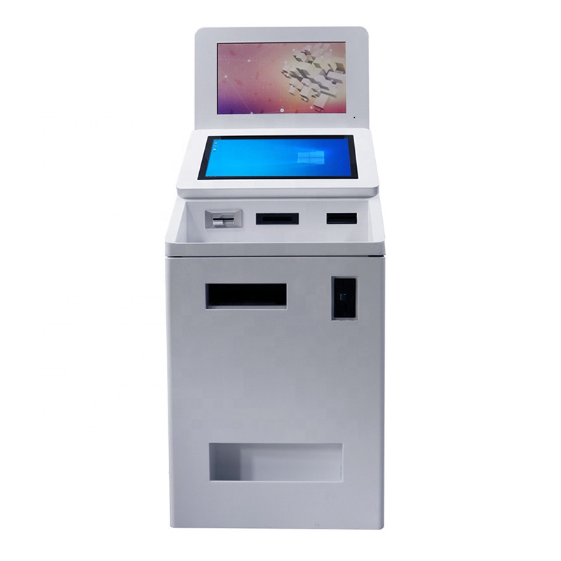 Doppelscanner-Kartenleser Cash des bildumfang-QR und Münzen-zugeführte Selbstservice-Zahlung ATM-Kiosk-Maschine