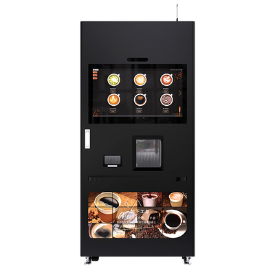 Kaffeemaschine mit kühler und heißer Tasse Kaffee 32 Zoll